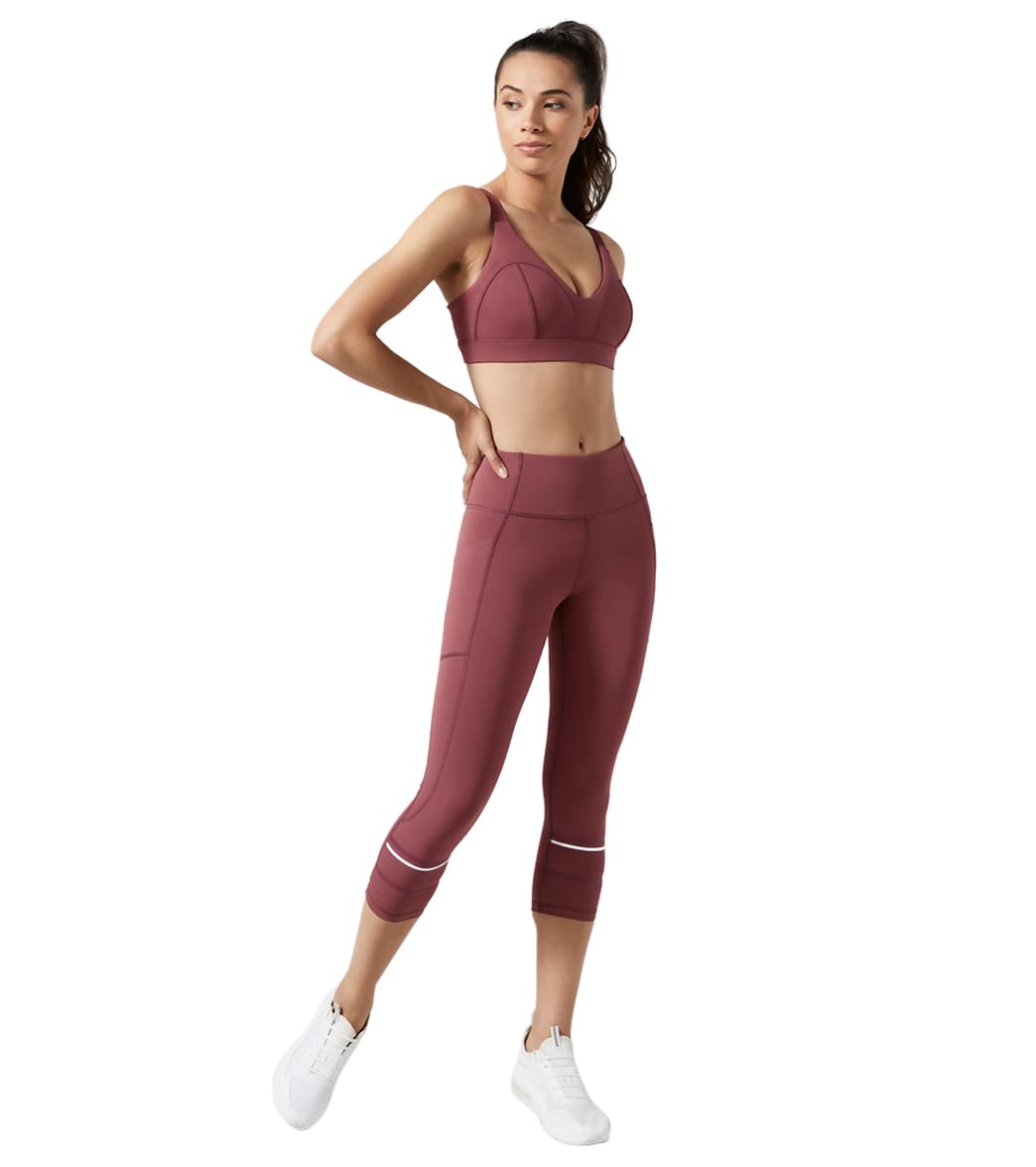 Lilybod Lolah Laser Cut 7/8 Yoga Leggings Apple Butter