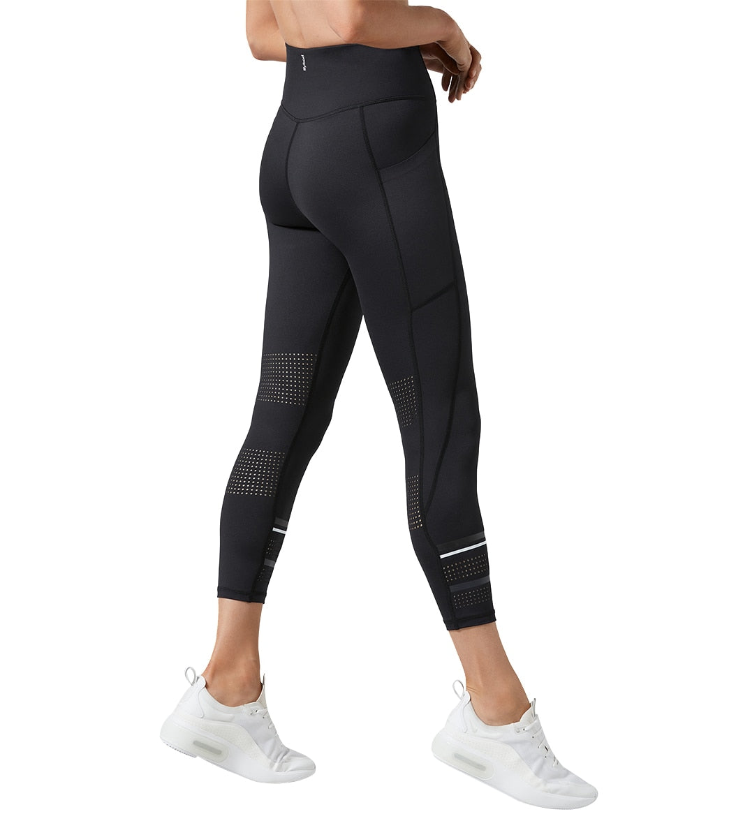 Lilybod Lolah Laser Cut 7/8 Yoga Leggings Black