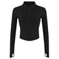 Lviefent Womens Lightweight Full Zip Running Track Jacket Workout Slim Fit Yoga Sportwear with Thumb Holes