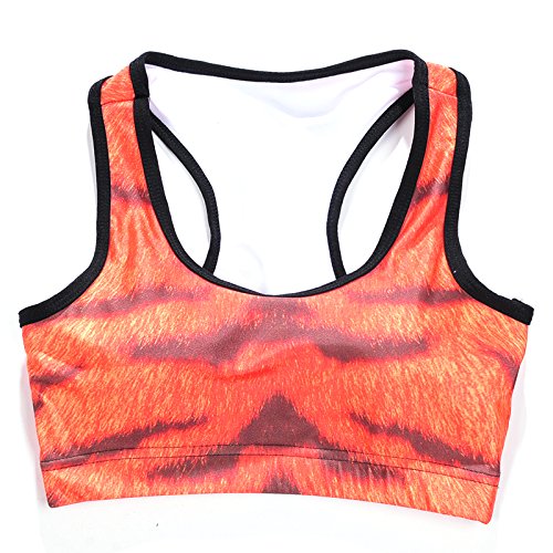 Sister Amy Women's Aerobics Gym Dance Yoga Vest Printed Sports Bra Top Vest