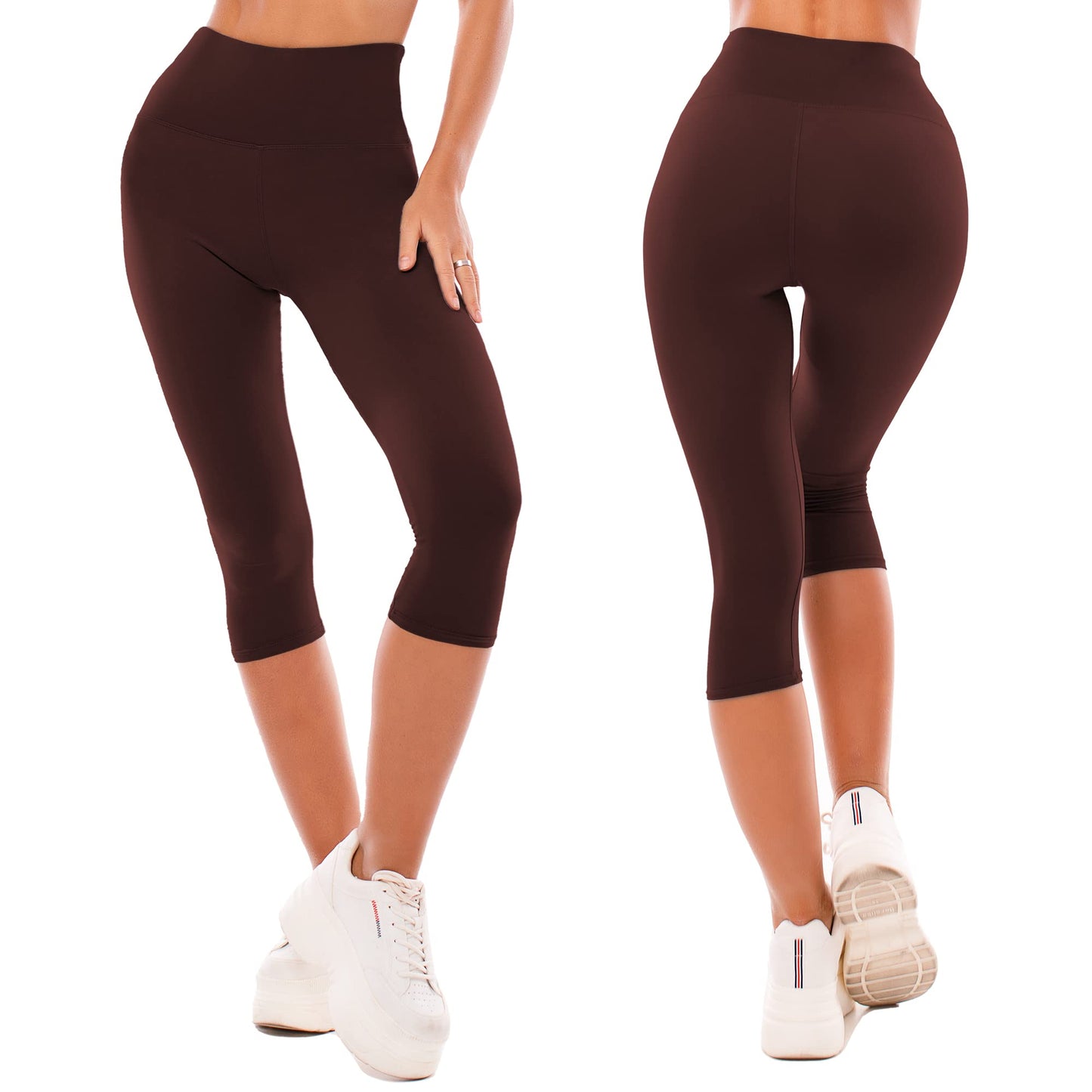 SINOPHANT High Waisted Leggings for Women - Full Length Capri Buttery Soft Yoga Pants for Workout Athletic