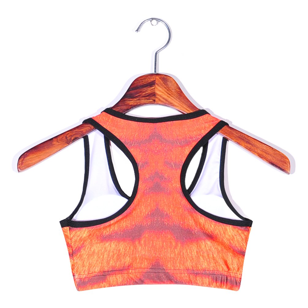 Sister Amy Women's Aerobics Gym Dance Yoga Vest Printed Sports Bra Top Vest