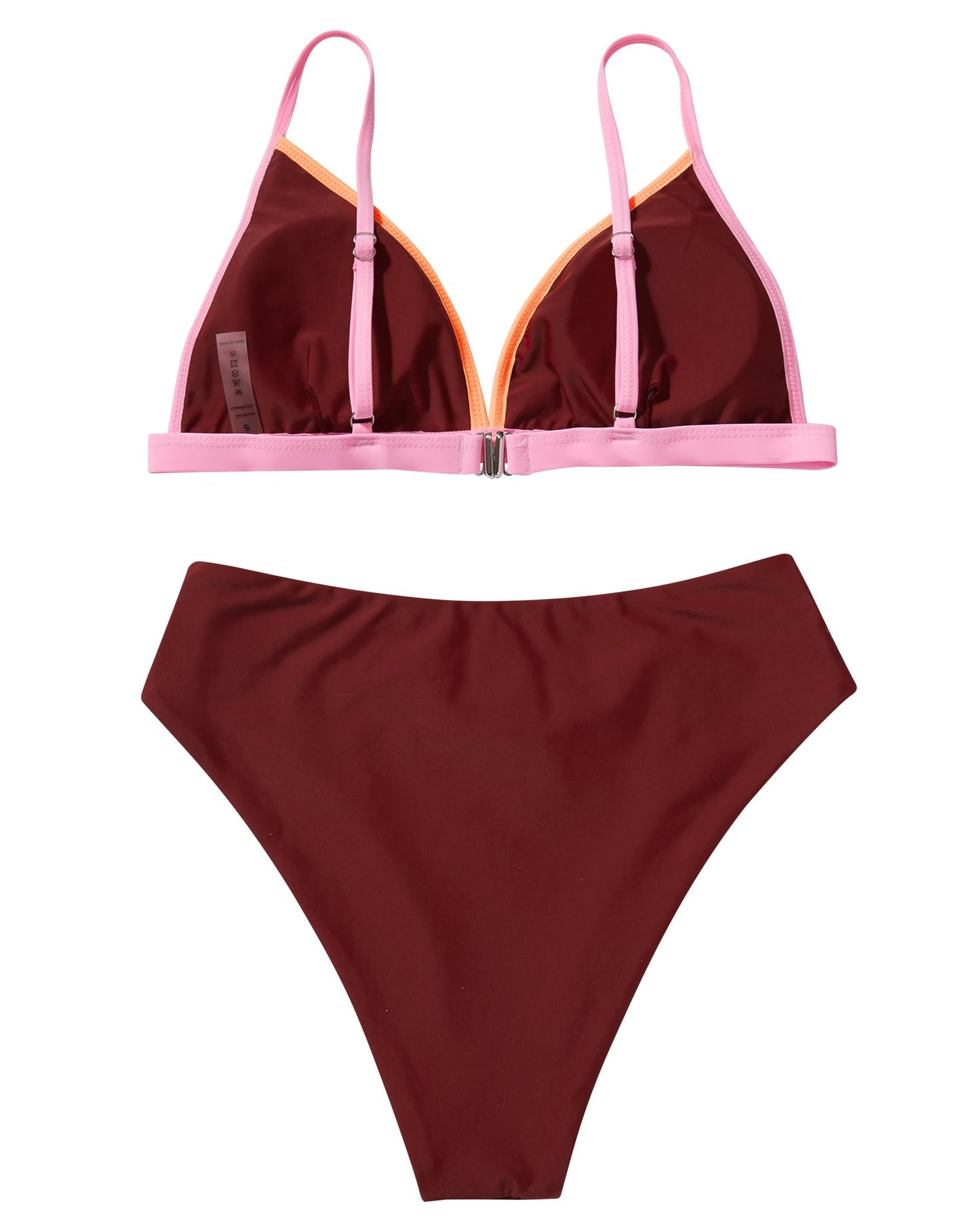 SUUKSESS Women Triangle High Cut Bikini Sets Sexy High Waisted 2 Piece Swimsuit