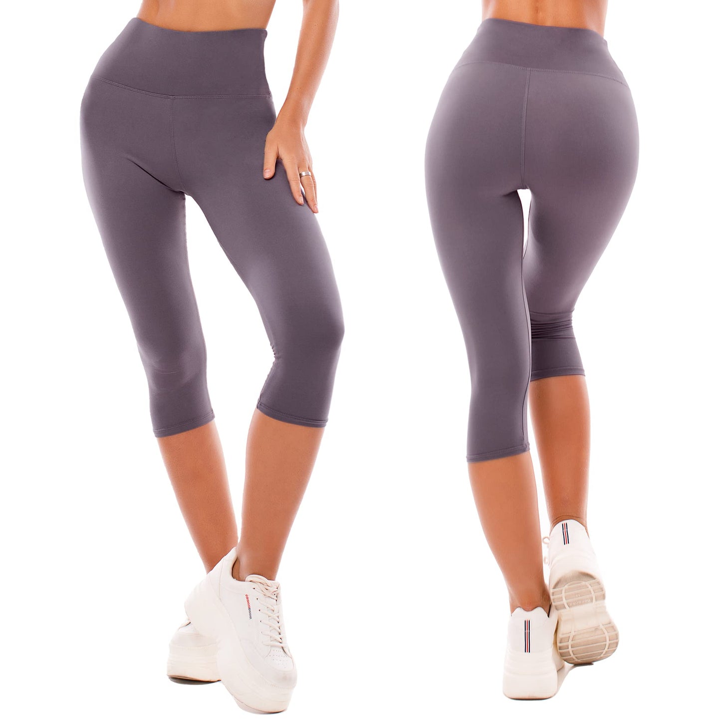 SINOPHANT High Waisted Leggings for Women - Full Length Capri Buttery Soft Yoga Pants for Workout Athletic