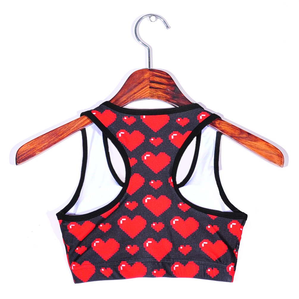 Sister Amy Women's Aerobics Gym Dance Yoga Vest Printed Sports Bra Top Vest