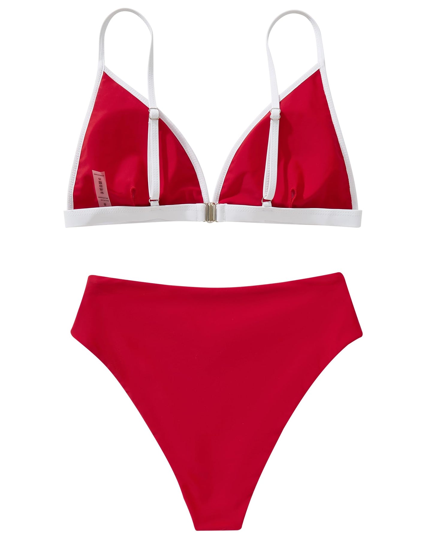 SUUKSESS Women Triangle High Cut Bikini Sets Sexy High Waisted 2 Piece Swimsuit