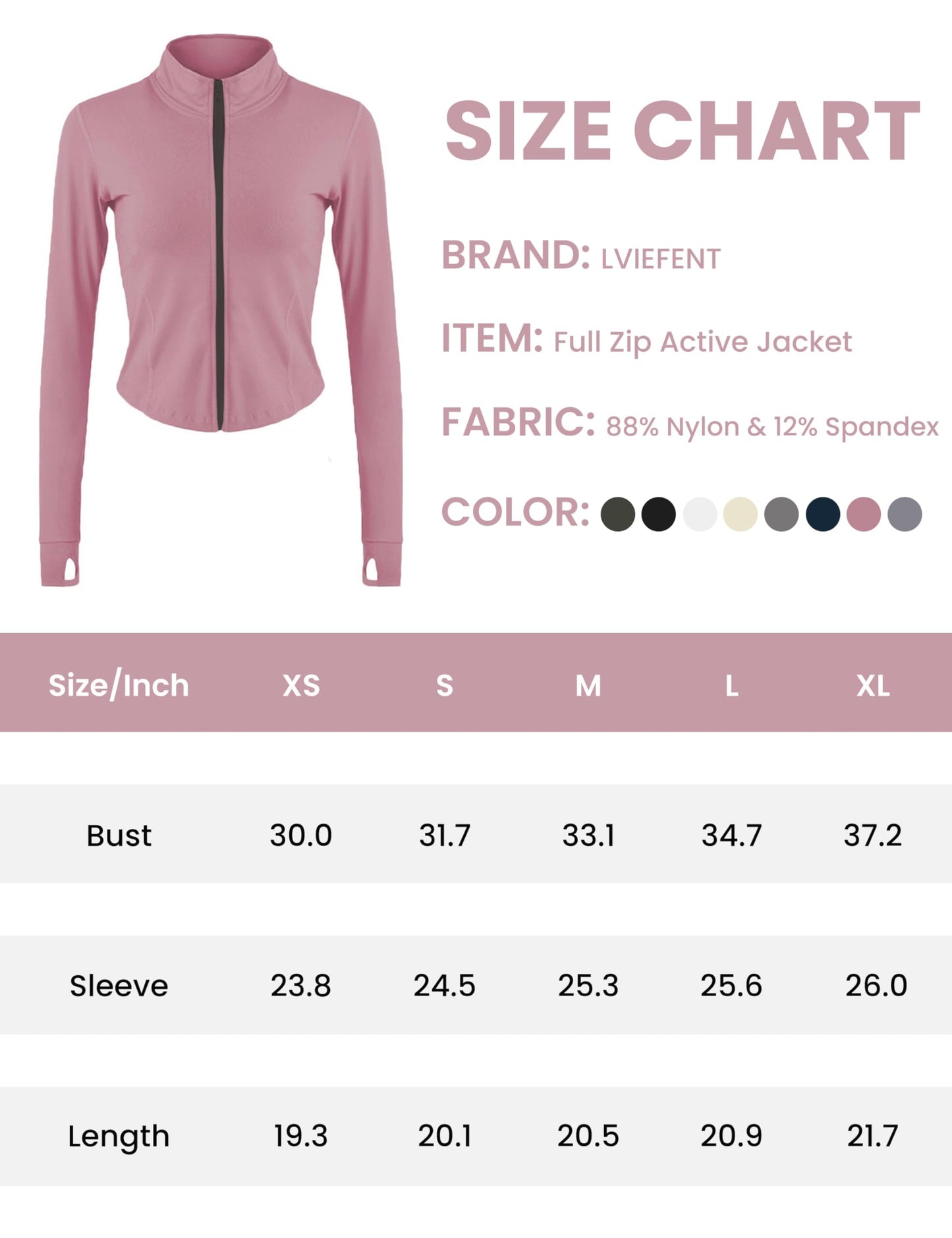 Lviefent Womens Lightweight Full Zip Running Track Jacket Workout Slim Fit Yoga Sportwear with Thumb Holes