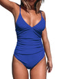 CUPSHE Women's One Piece Swimsuit Tummy Control V Neck Bathing Suits