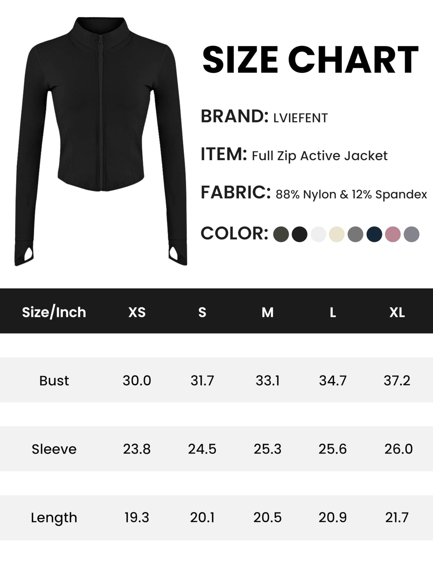 Lviefent Womens Lightweight Full Zip Running Track Jacket Workout Slim Fit Yoga Sportwear with Thumb Holes