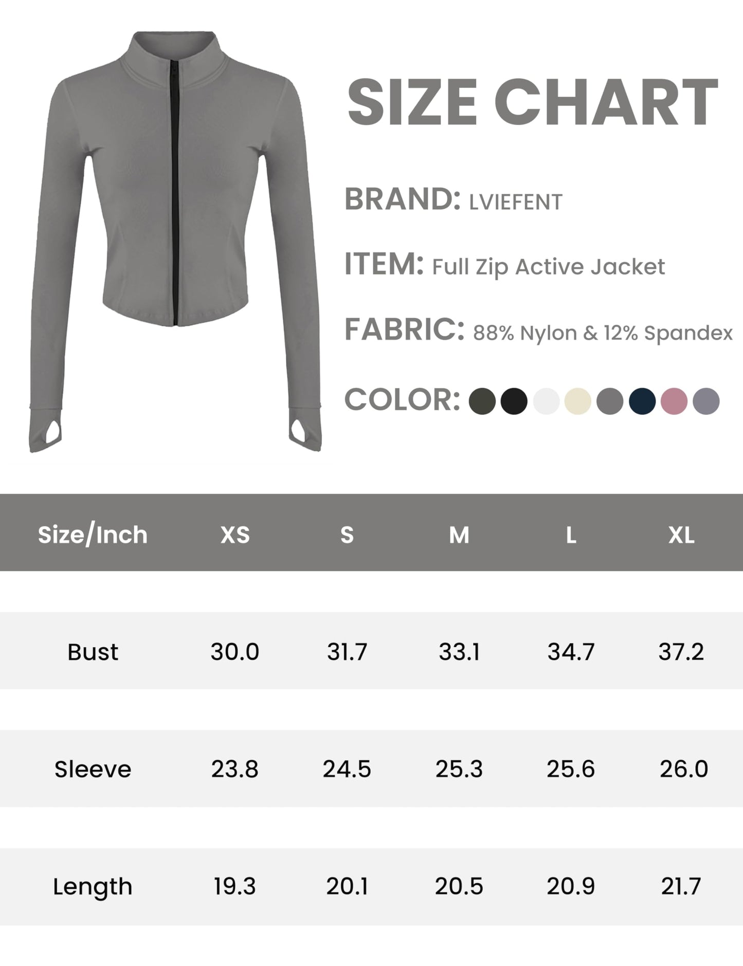 Lviefent Womens Lightweight Full Zip Running Track Jacket Workout Slim Fit Yoga Sportwear with Thumb Holes