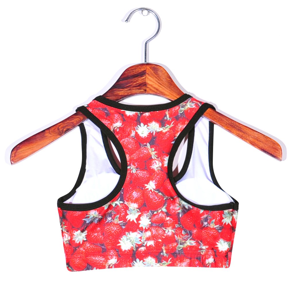 Sister Amy Women's Aerobics Gym Dance Yoga Vest Printed Sports Bra Top Vest