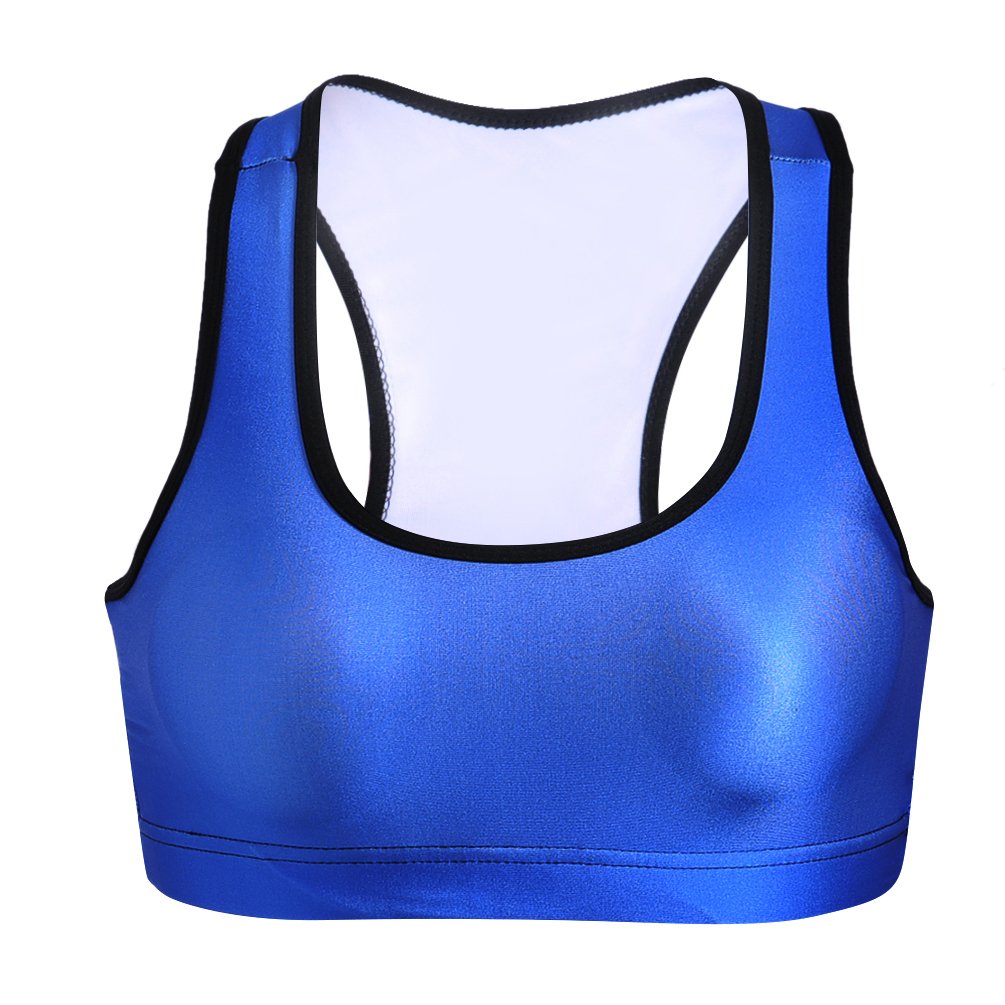 Sister Amy Women's Aerobics Gym Dance Yoga Vest Printed Sports Bra Top Vest