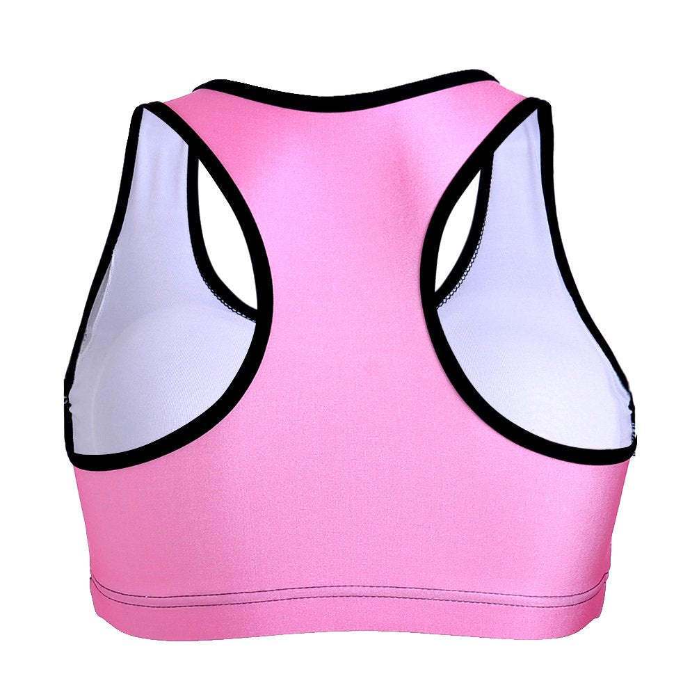 Sister Amy Women's Aerobics Gym Dance Yoga Vest Printed Sports Bra Top Vest