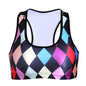 Sister Amy Women's Aerobics Gym Dance Yoga Vest Printed Sports Bra Top Vest