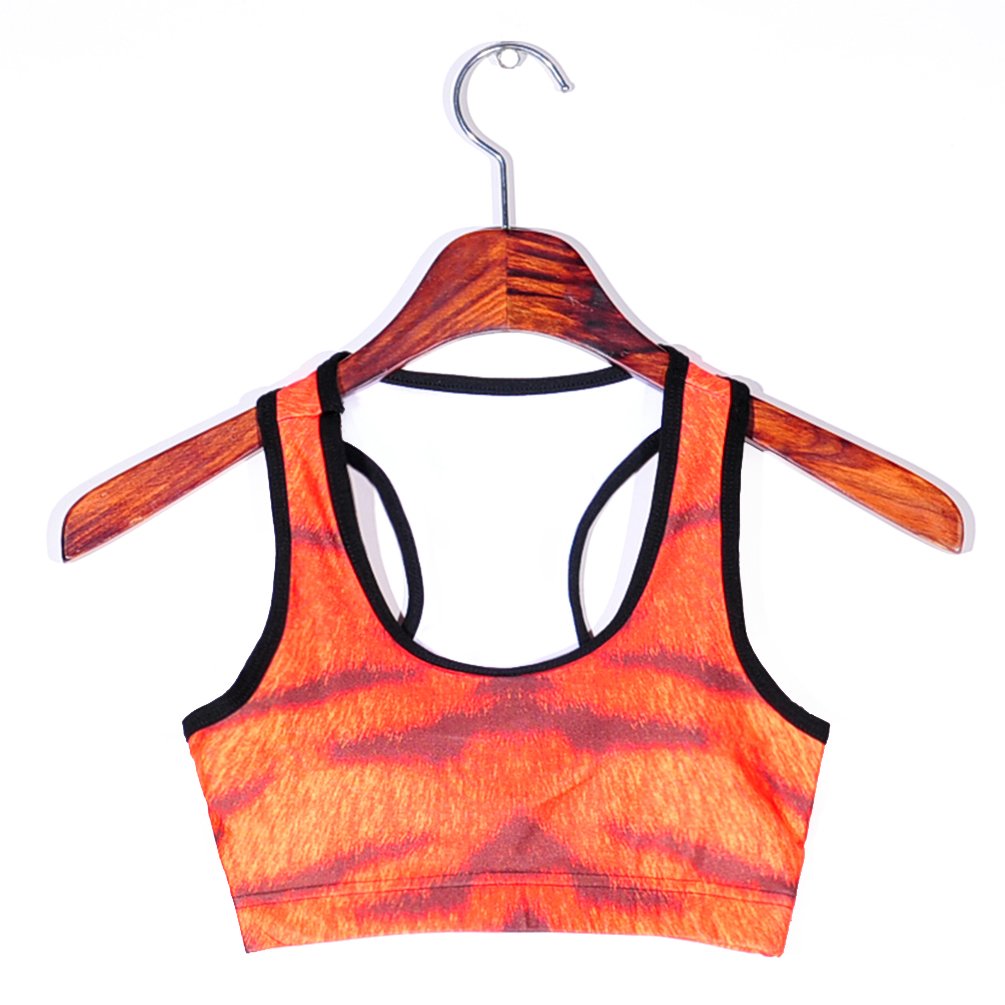 Sister Amy Women's Aerobics Gym Dance Yoga Vest Printed Sports Bra Top Vest