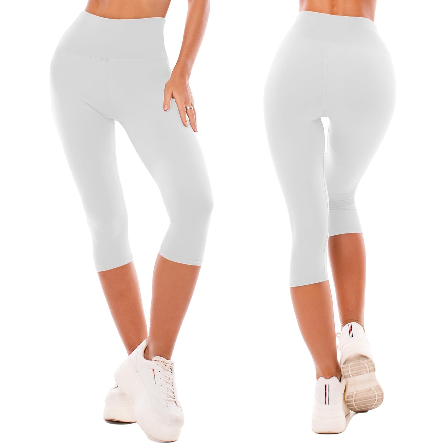 SINOPHANT High Waisted Leggings for Women - Full Length Capri Buttery Soft Yoga Pants for Workout Athletic