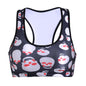 Sister Amy Women's Aerobics Gym Dance Yoga Vest Printed Sports Bra Top Vest