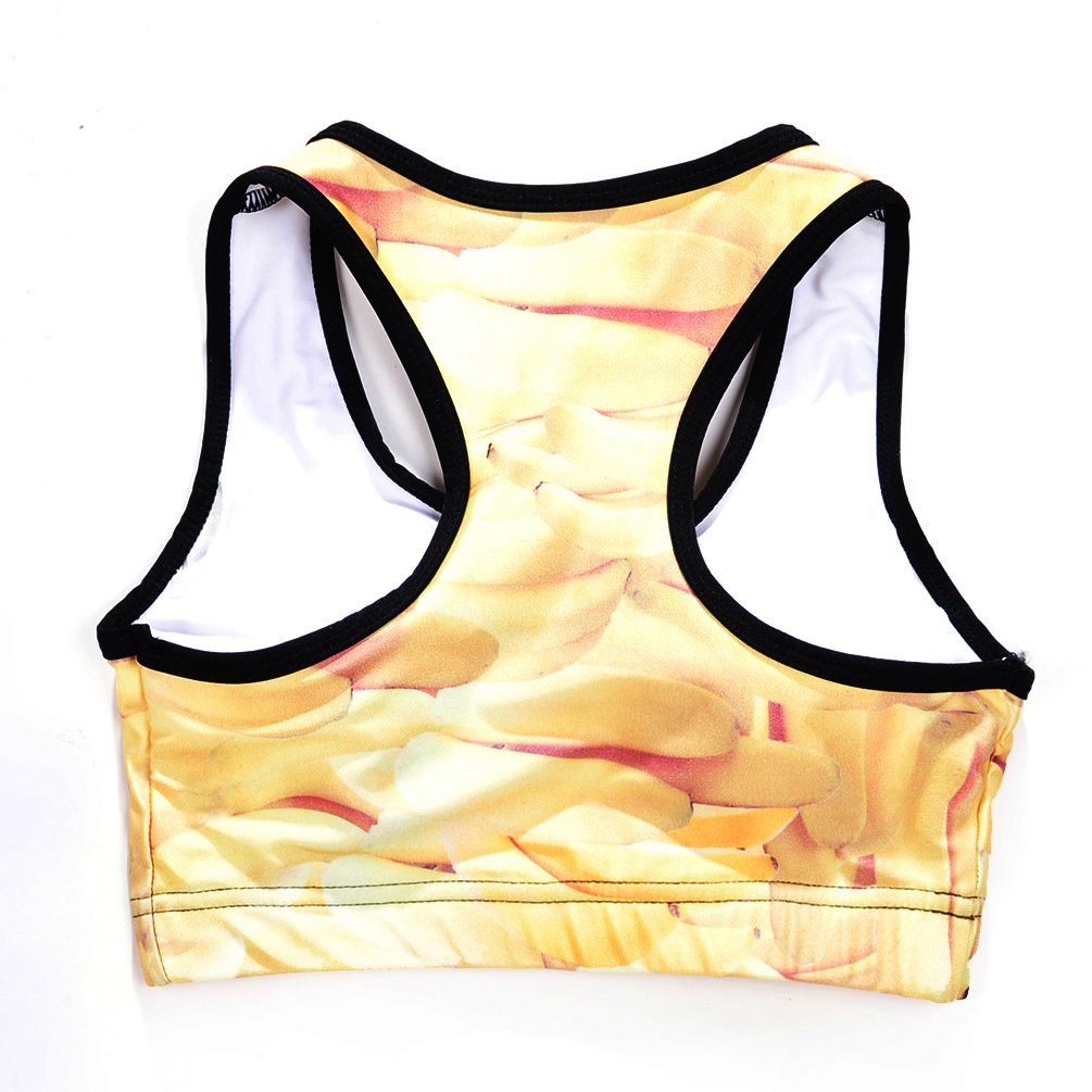 Sister Amy Women's Aerobics Gym Dance Yoga Vest Printed Sports Bra Top Vest