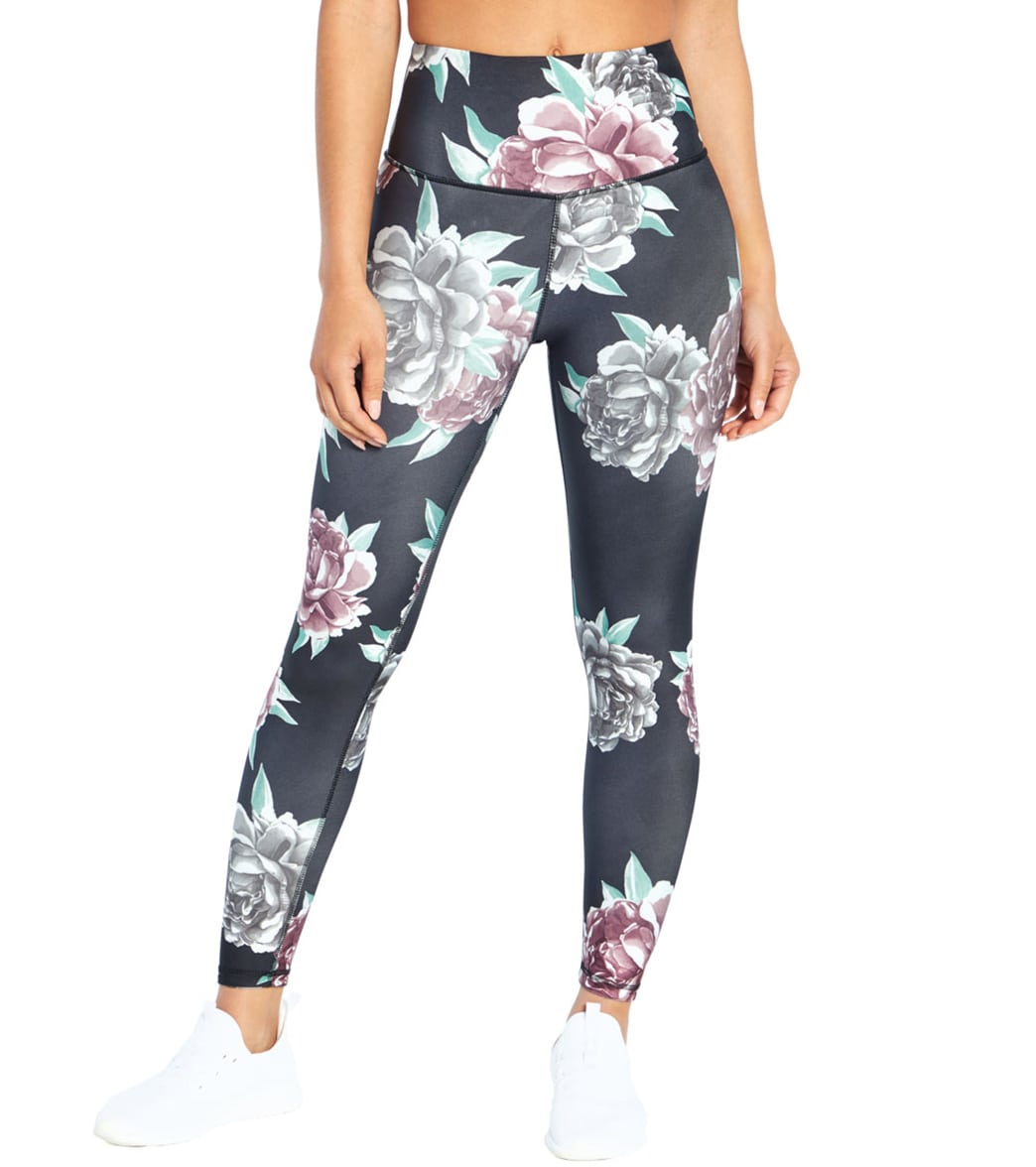 Marika Astrid Reversible Legging Blk Peony Mix/Blk Brush Strokes