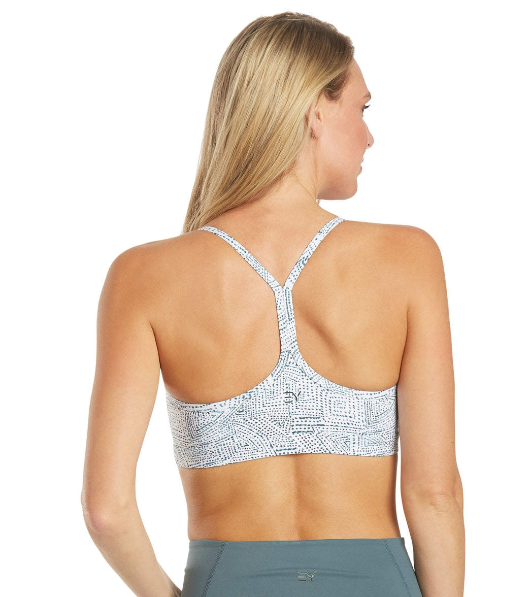 Everyday Yoga Delight Tribe Racer Back Sports Bra White Tribal