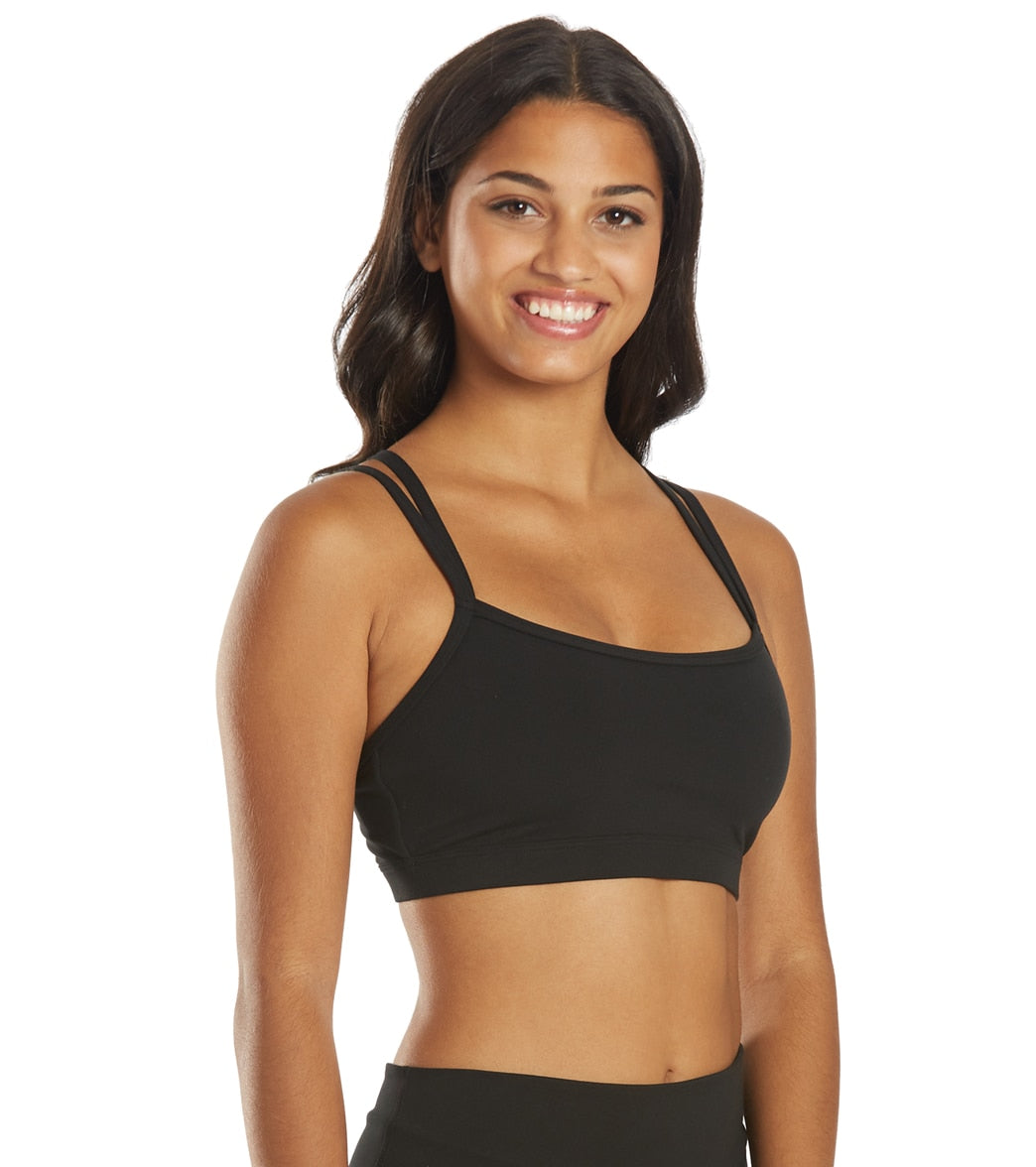 Everyday Yoga Wholesome Solid Sports Bra Black