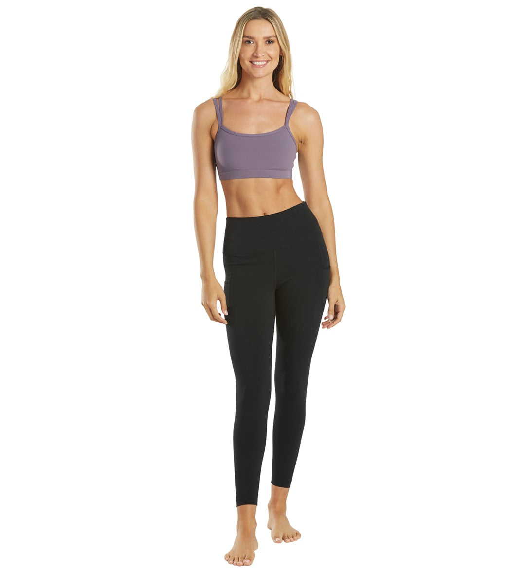 Everyday Yoga Wholesome Solid Sports Bra Purple Taupe