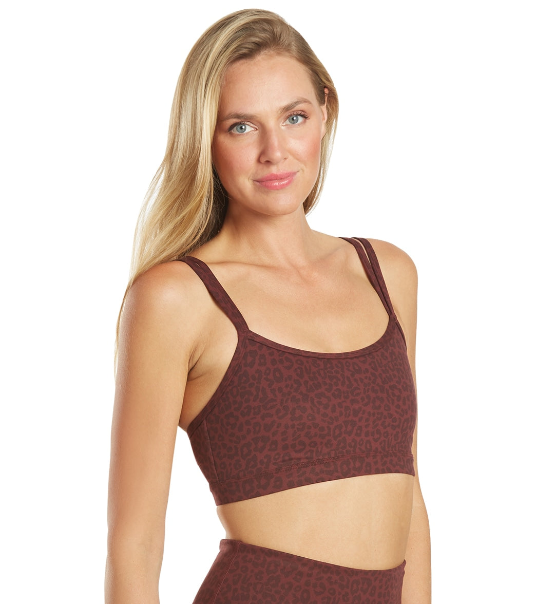 Everyday Yoga Wholesome Cheetah Sports Bra Burgundy Cheetah