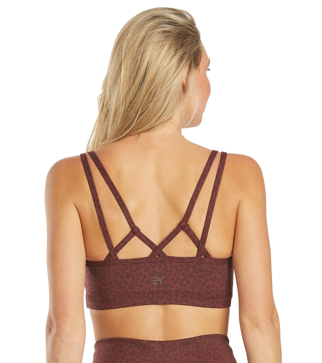 Everyday Yoga Wholesome Cheetah Sports Bra Burgundy Cheetah