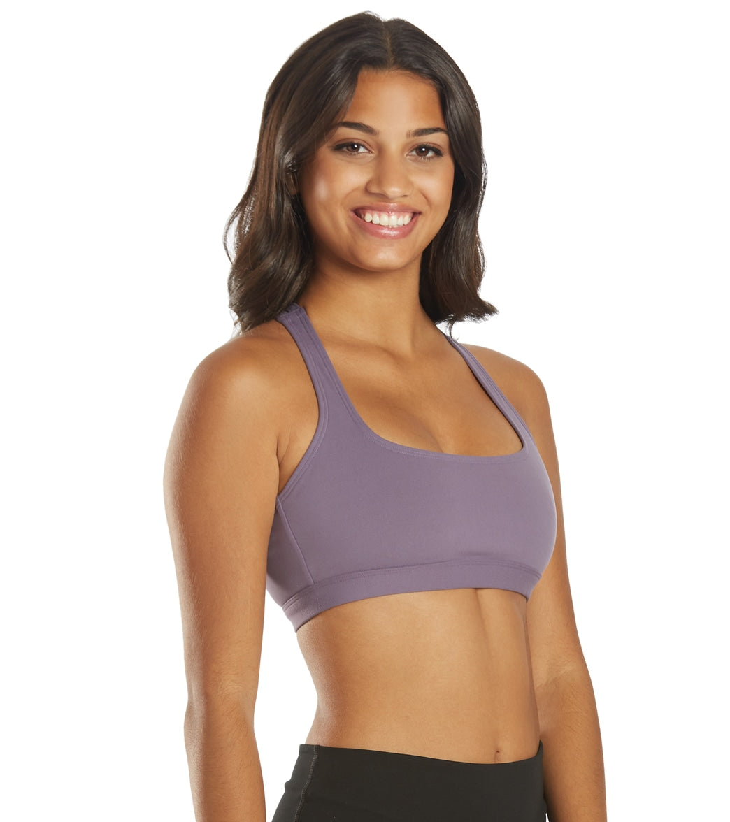 Everyday Yoga Rejoice Solid Sports Bra Purple Taupe