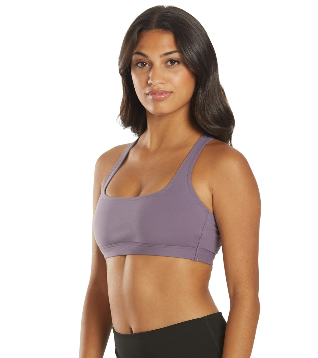 Everyday Yoga Rejoice Solid Sports Bra Purple Taupe