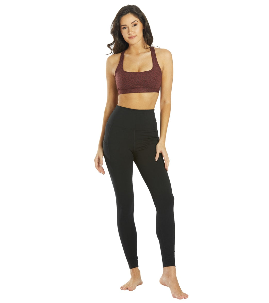 Everyday Yoga Rejoice Cheetah Sports Bra Burgundy Cheetah