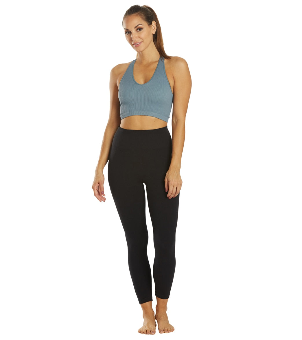 Free People Free Throw Yoga Crop Apres Blue