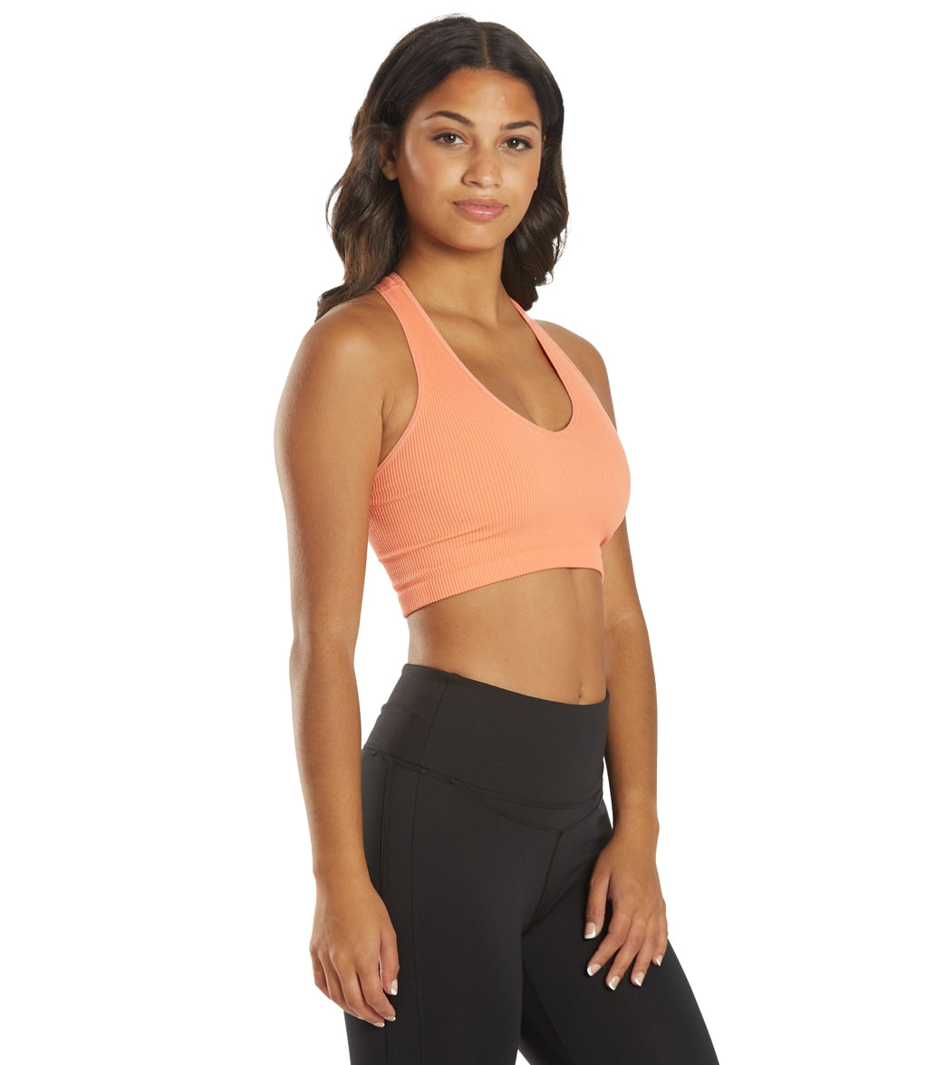 Free People Free Throw Yoga Crop Coral Reef