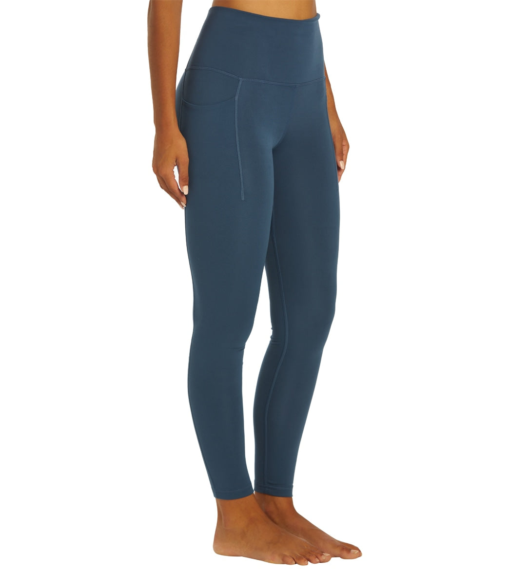 Everyday Yoga Uphold Solid High Waisted 7/8 Leggings With Pockets 25" True Navy