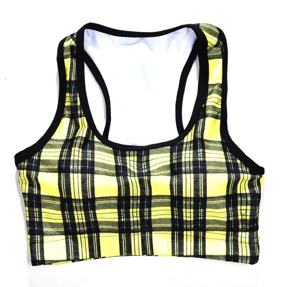 Sister Amy Women's Aerobics Gym Dance Yoga Vest Printed Sports Bra Top Vest