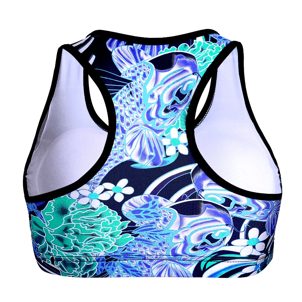 Sister Amy Women's Aerobics Gym Dance Yoga Vest Printed Sports Bra Top Vest