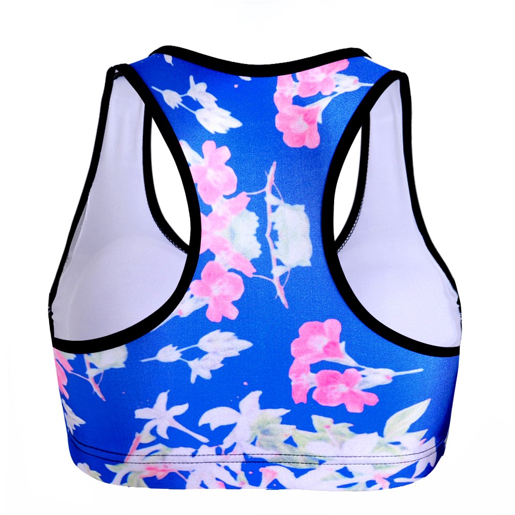 Sister Amy Women's Aerobics Gym Dance Yoga Vest Printed Sports Bra Top Vest