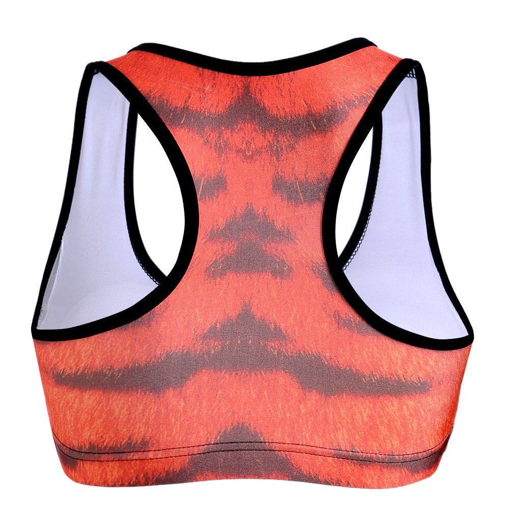 Sister Amy Women's Aerobics Gym Dance Yoga Vest Printed Sports Bra Top Vest