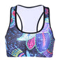 Sister Amy Women's Aerobics Gym Dance Yoga Vest Printed Sports Bra Top Vest