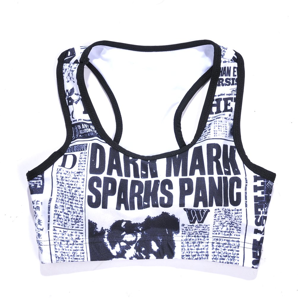 Sister Amy Women's Aerobics Gym Dance Yoga Vest Printed Sports Bra Top Vest