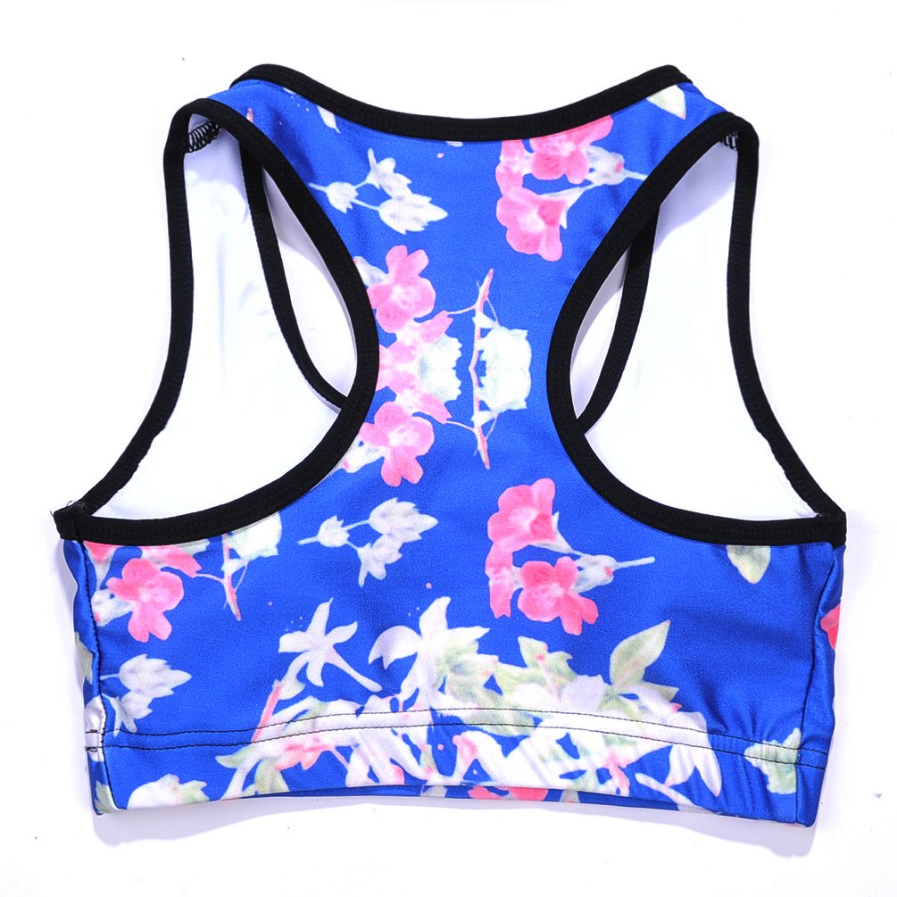 Sister Amy Women's Aerobics Gym Dance Yoga Vest Printed Sports Bra Top Vest