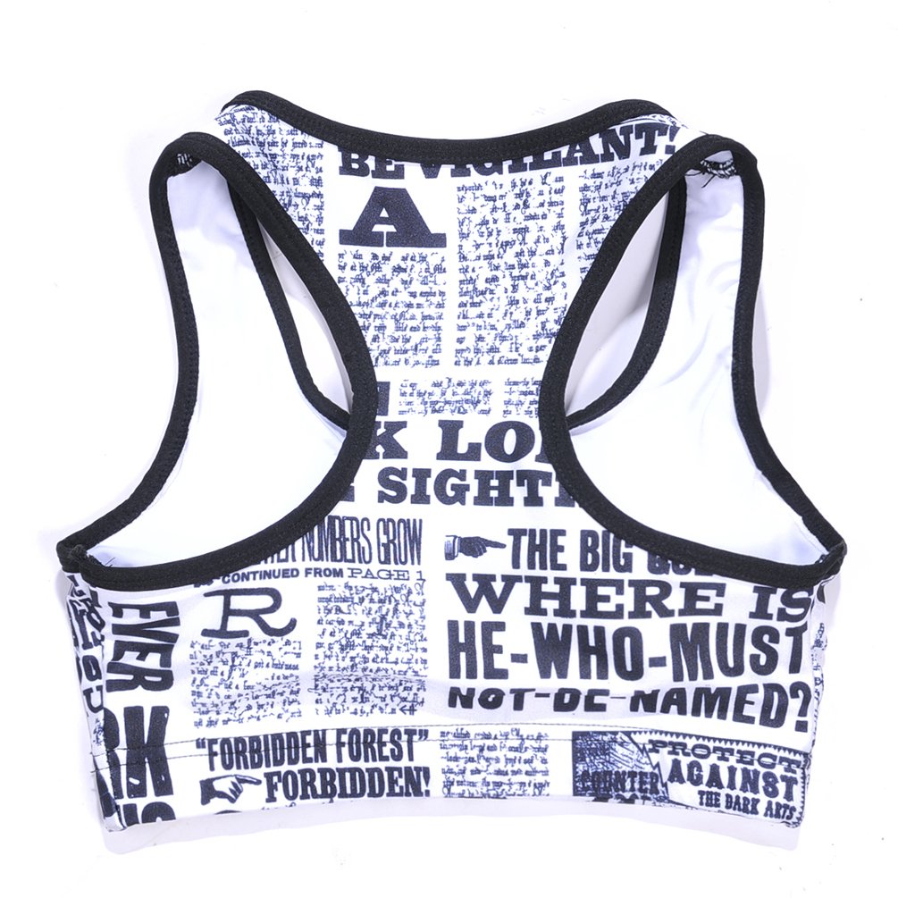 Sister Amy Women's Aerobics Gym Dance Yoga Vest Printed Sports Bra Top Vest