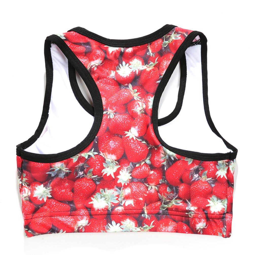 Sister Amy Women's Aerobics Gym Dance Yoga Vest Printed Sports Bra Top Vest