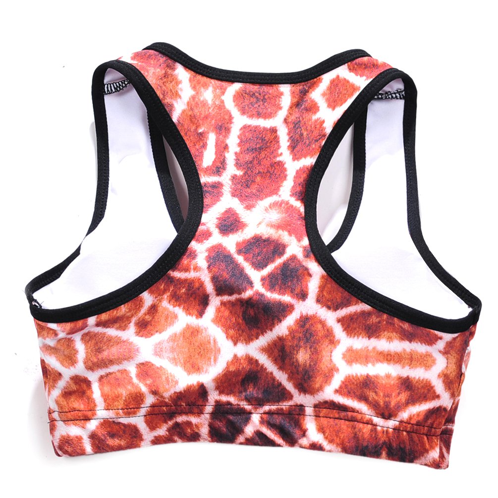 Sister Amy Women's Aerobics Gym Dance Yoga Vest Printed Sports Bra Top Vest