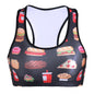 Sister Amy Women's Aerobics Gym Dance Yoga Vest Printed Sports Bra Top Vest