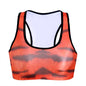 Sister Amy Women's Aerobics Gym Dance Yoga Vest Printed Sports Bra Top Vest