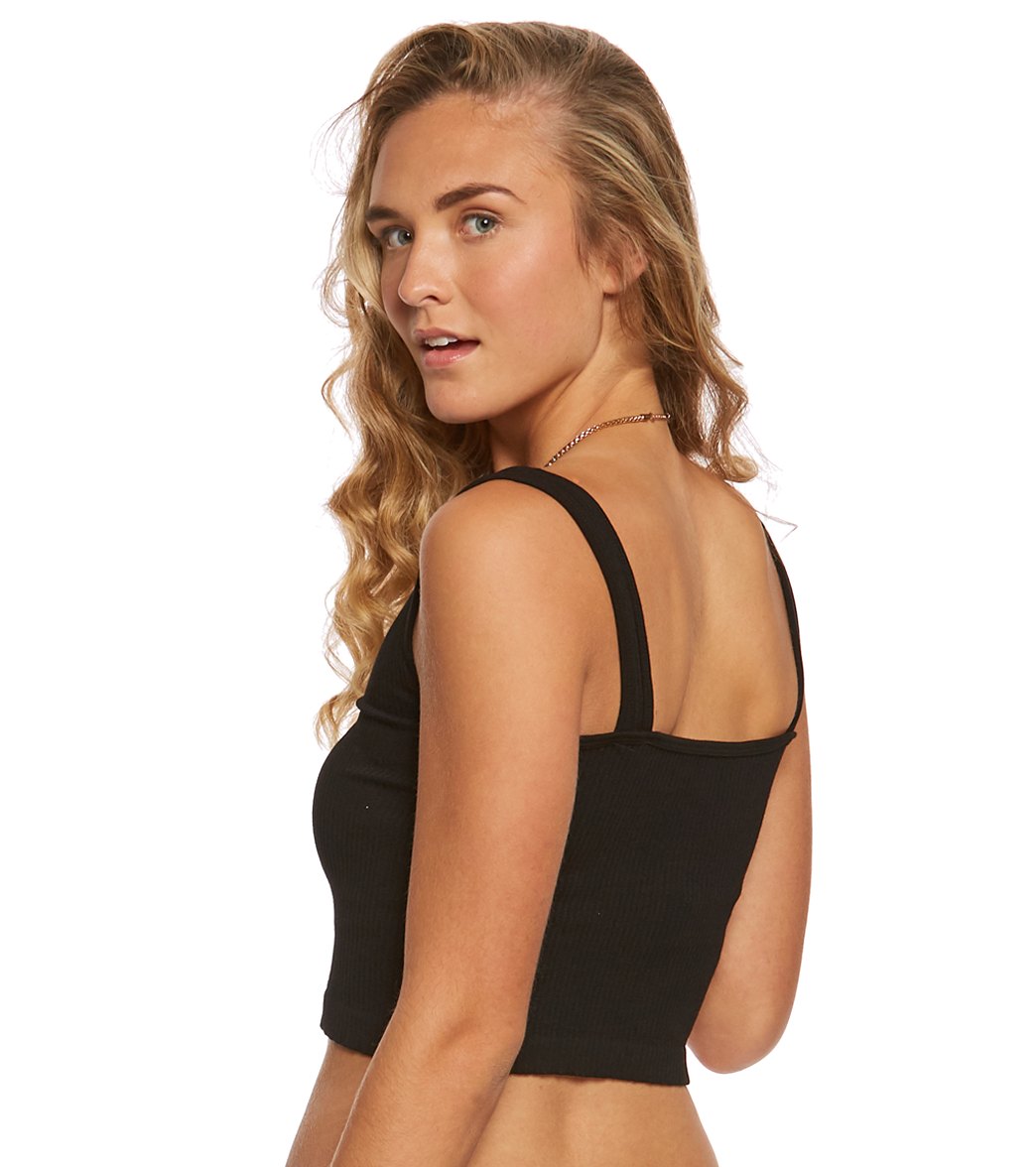 Free People Solid Rib Brami Yoga Crop Top