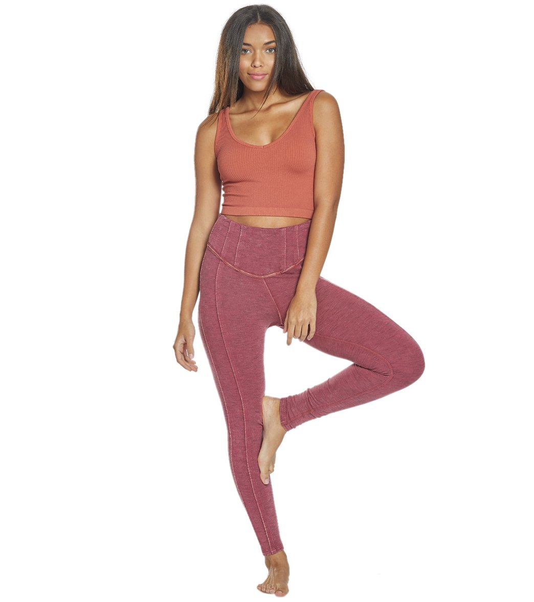 Free People Solid Rib Brami Yoga Crop Top