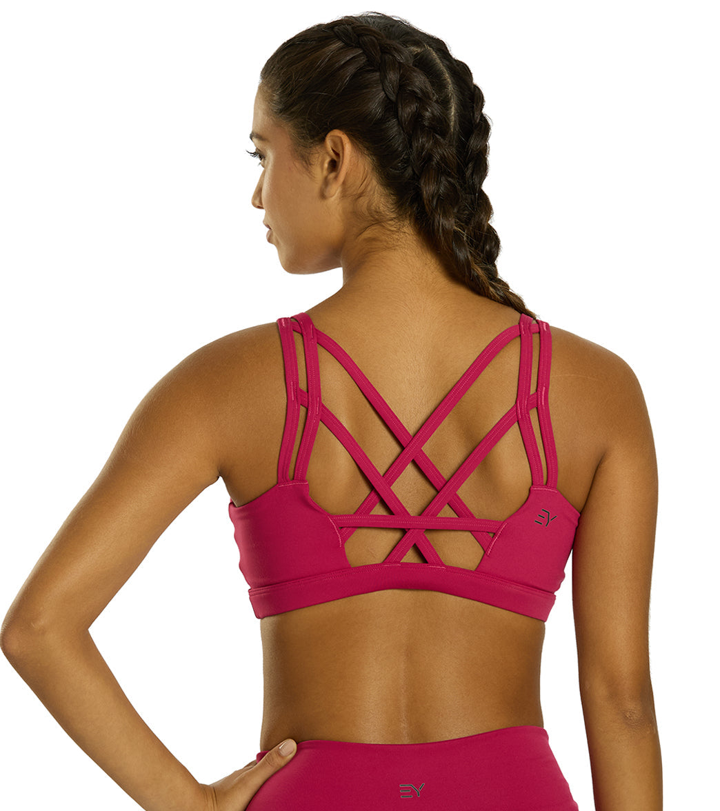 Everyday Yoga Radiant Solid Strappy Back Sports Bra