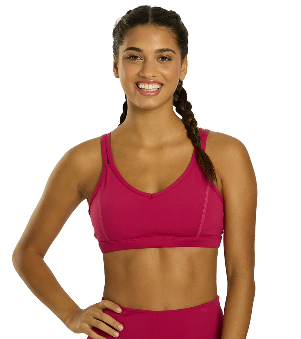 Everyday Yoga Radiant Solid Strappy Back Sports Bra